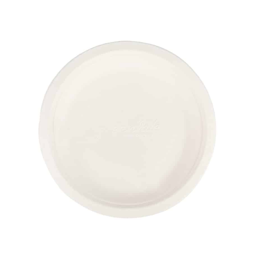 Biodegradable Sugarcane Plain Plate 7 Inch