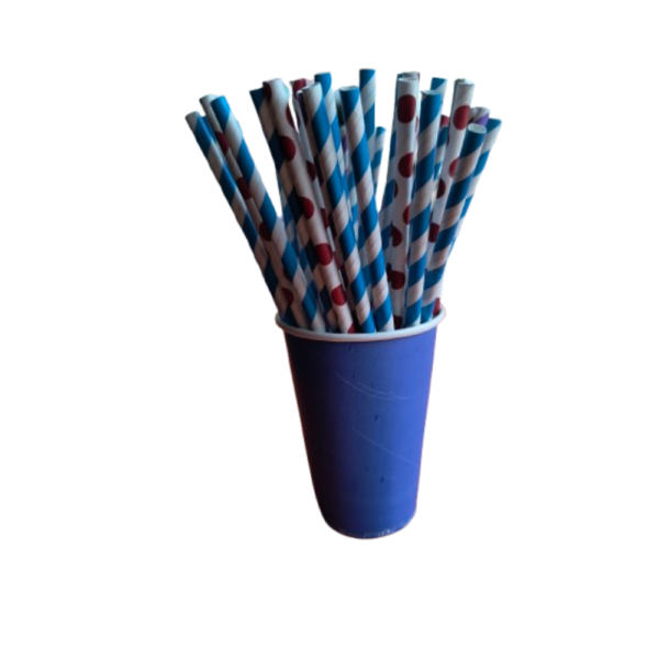 hard disposable paper straw 8mm