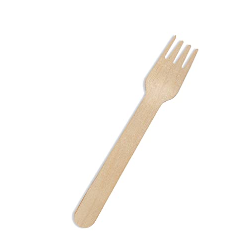 Disposable Wooden Forks – 14 cm/16 cm, Beige (100 pcs) - Image 2